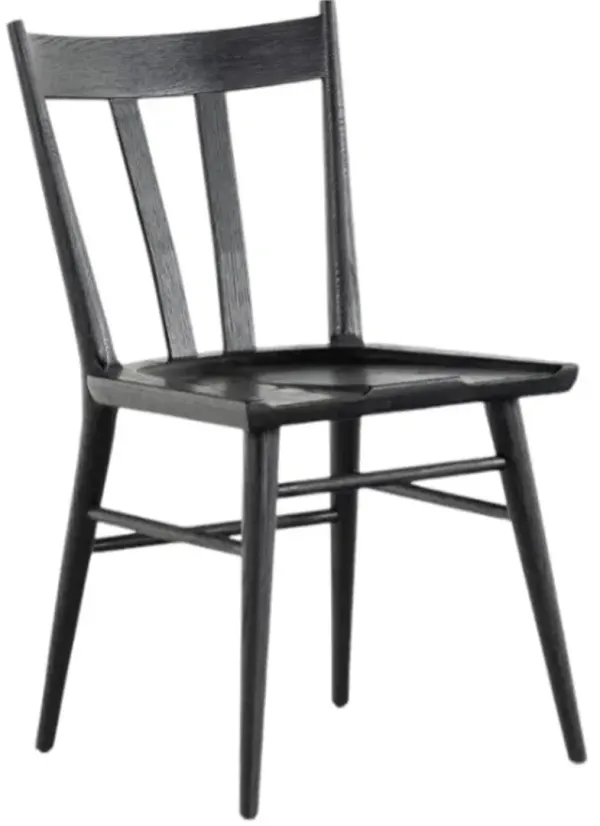 Four Hands Gregory Black Oak Dining Side Chair