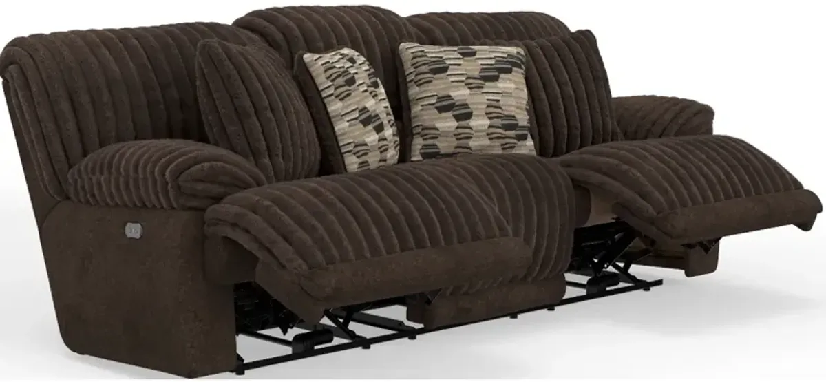 iAmerica Tyson Chocolate Power Reclining Sofa