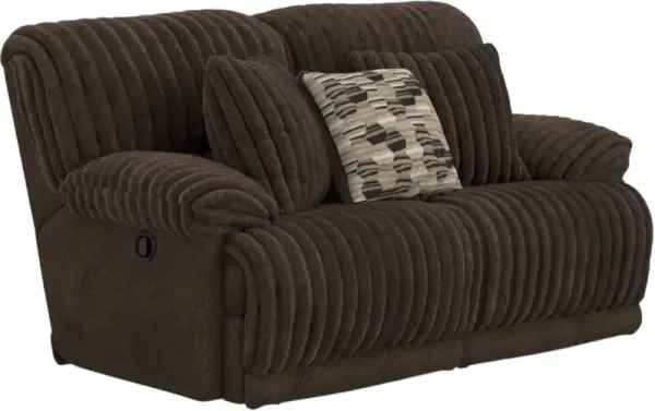 iAmerica Tyson Chocolate Manual Reclining Loveseat