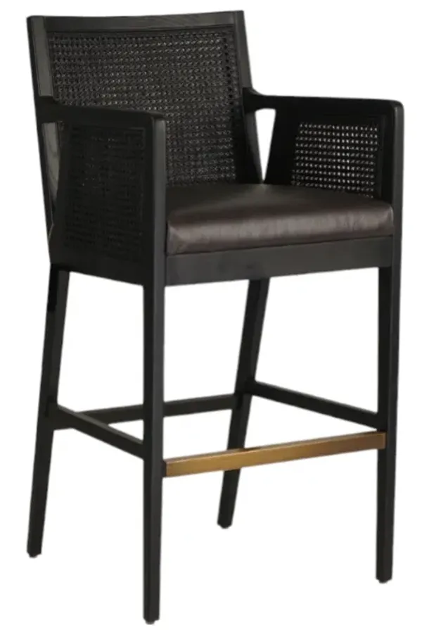 Four Hands Antonia Brushed Ebony/Sonoma Black Counter Stool
