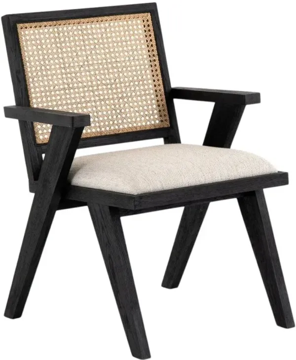 Four Hands Flora Drifted Black/Gray Dining Chair