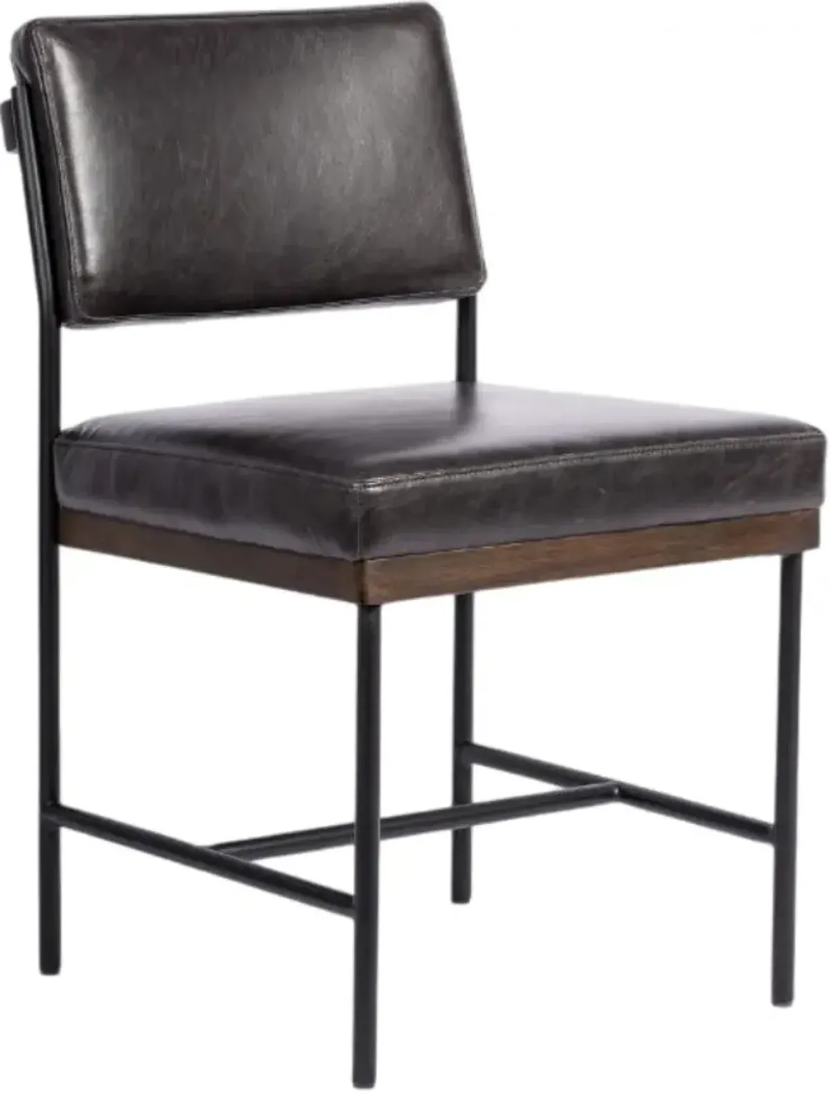 Four Hands Benton Sonoma Black Upholstered Dining Side Chair