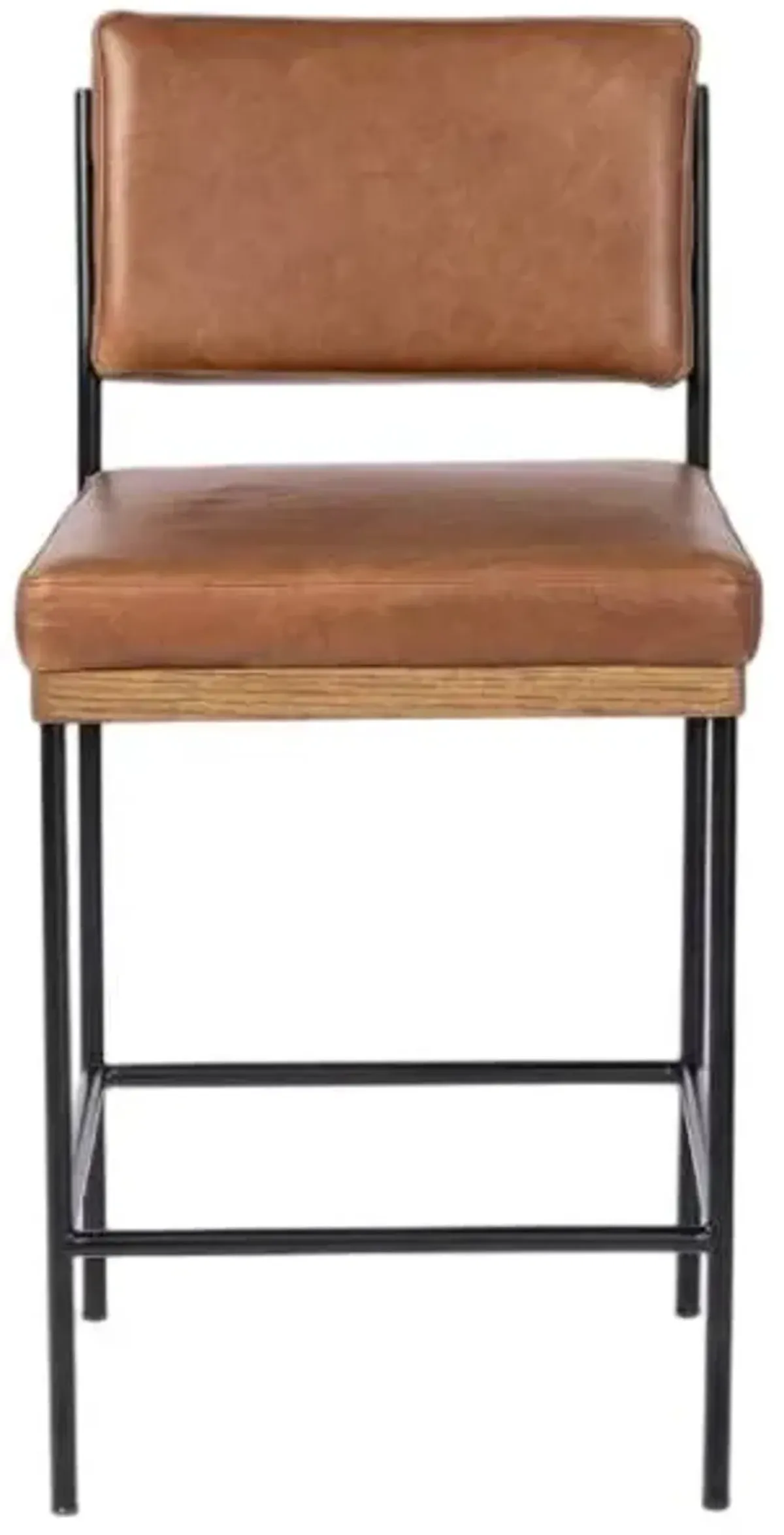 Four Hands Benton Black/Sonoma Chestnut Counter Stool
