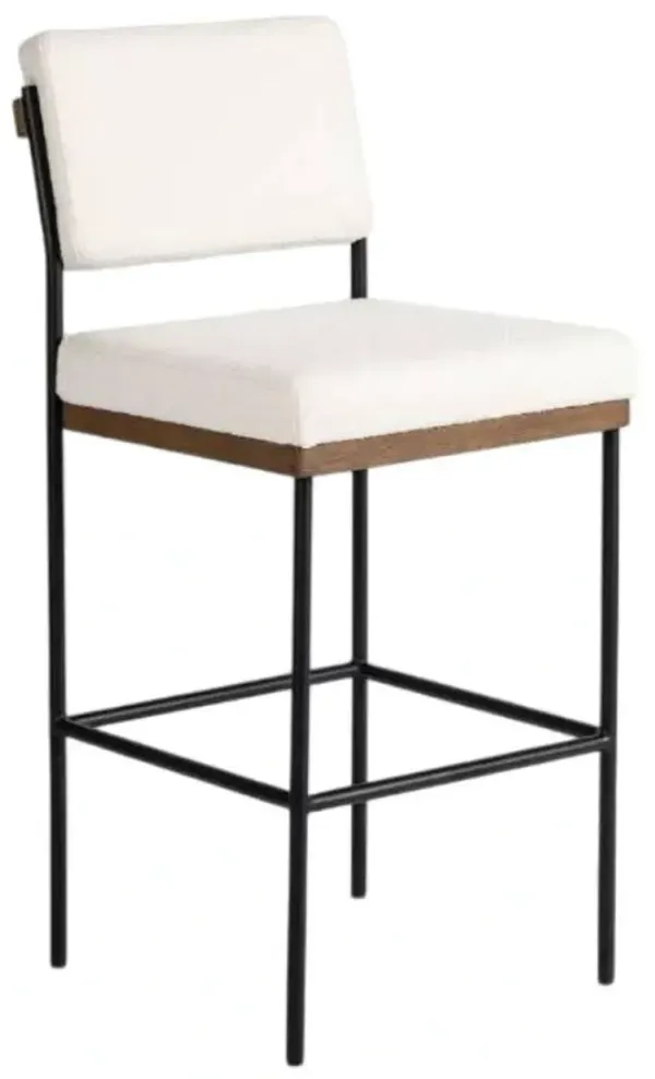 Four Hands Benton Black/Fayette Cloud Bar Stool