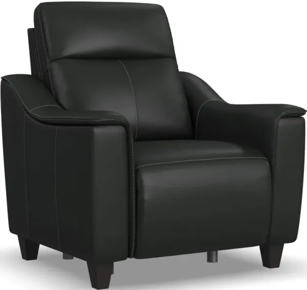 Flexsteel® Walter Coal Power Recliner with Power Headrest