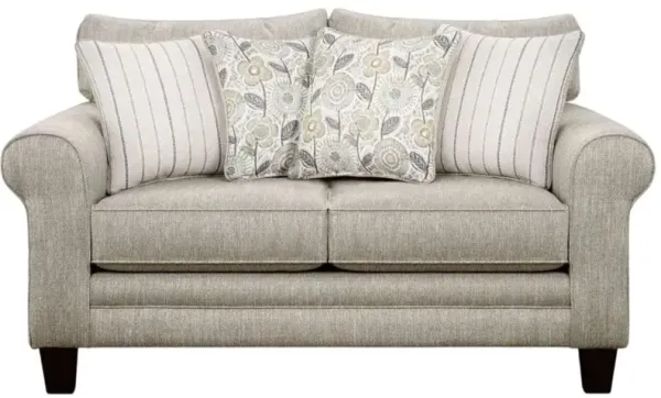 Fusion Furniture Vandy Heather Gray Loveseat