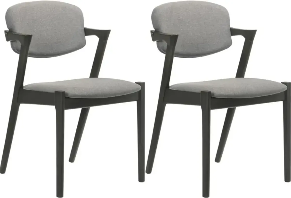 Coaster® Stevie 2-Piece Brown Grey/Black Upholstered Side Chairs