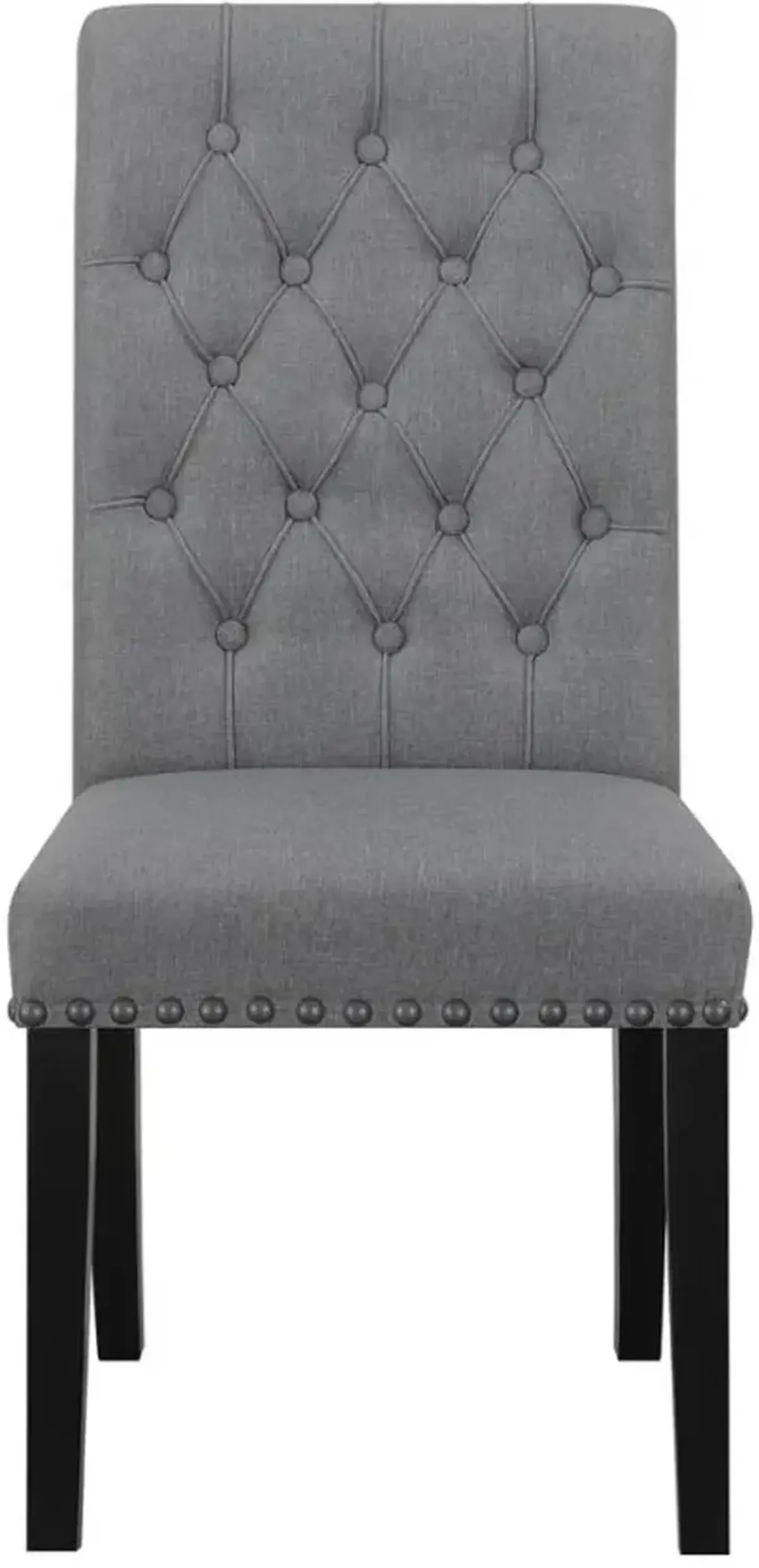 Coaster® Alana 2-Piece Grey Upholstered Tufted Side Chairs