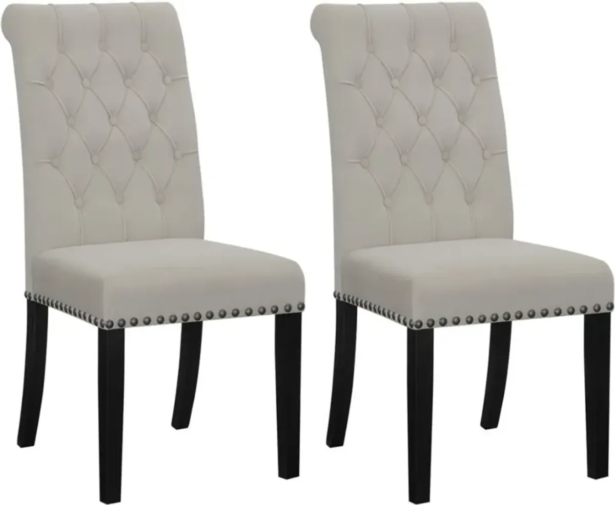 Coaster® Alana 2-Piece Sand Upholstered Tufted Side Chairs