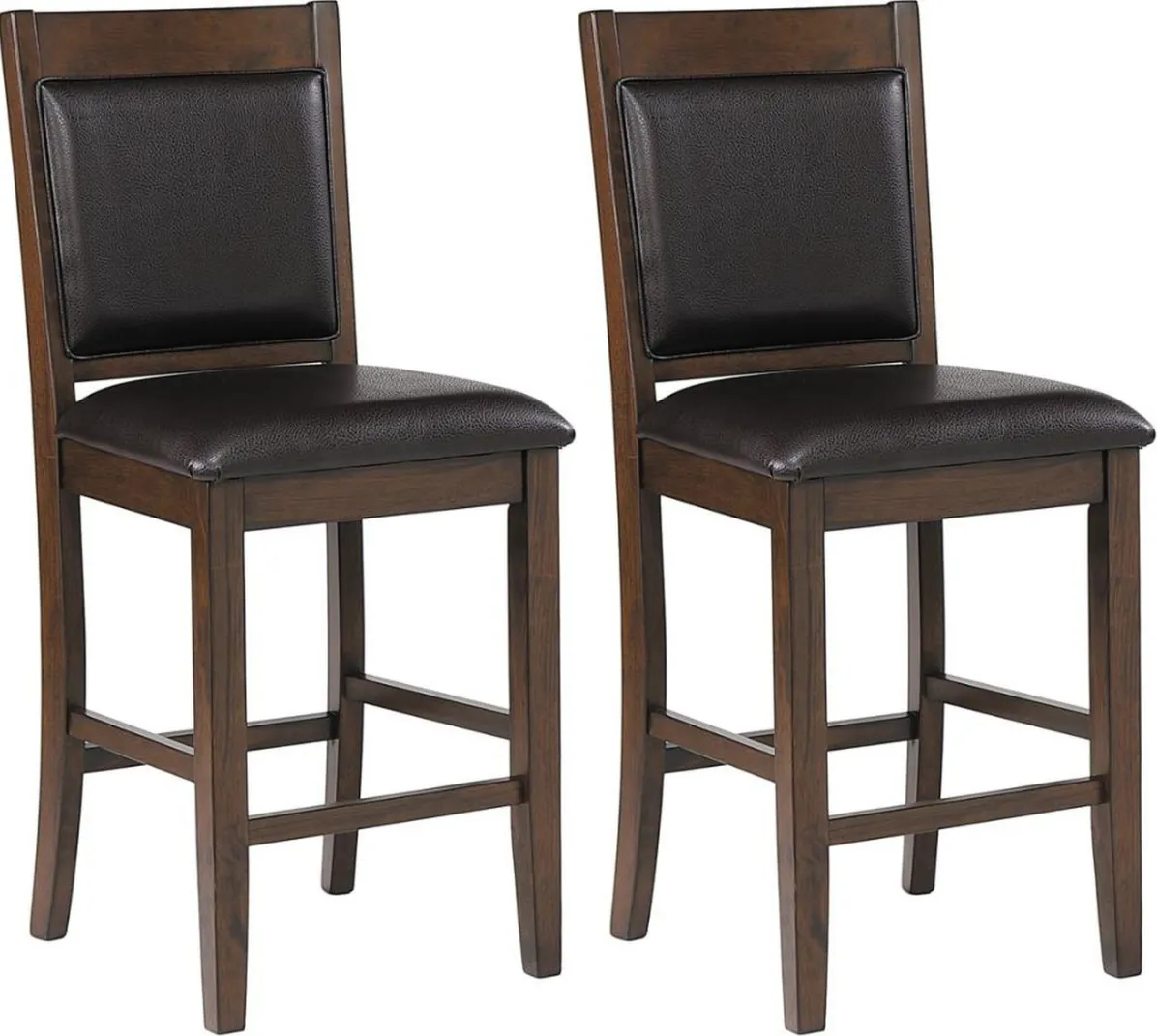 Coaster® Dewey 2-Piece Brown Upholstered Counter Chairs