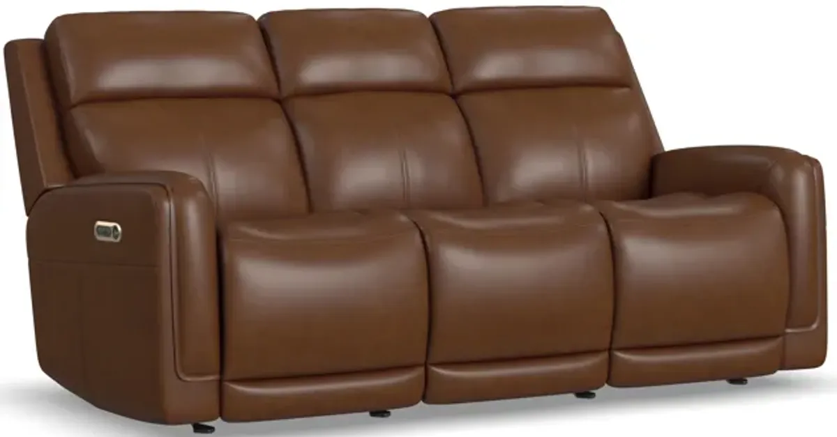 Flexsteel® Alister Sedona Power Gliding Sofa with Drop Down Table