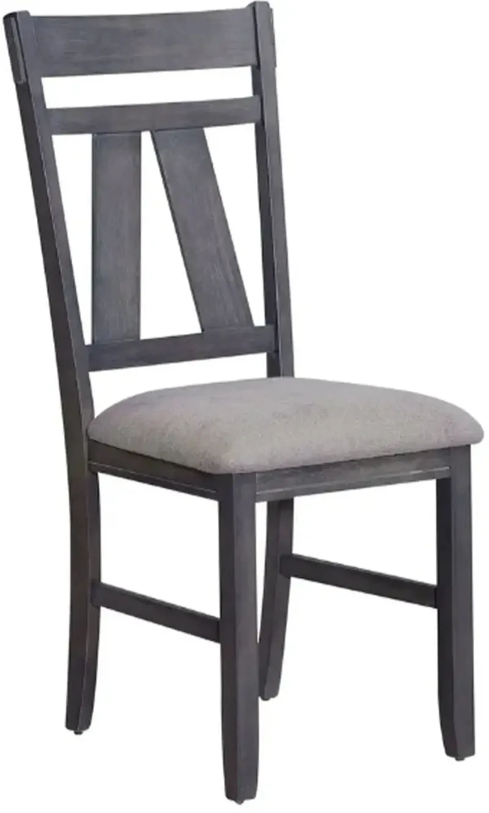 Liberty Furniture Lawson Slate/Weathered Gray Splat Back Side Chair