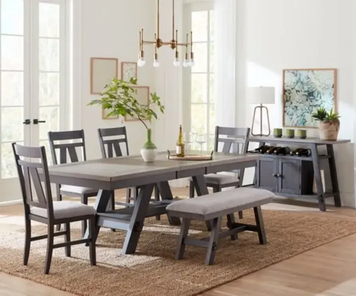 Liberty Furniture Lawson 6-Piece Slate/Weathered Gray Dining Set