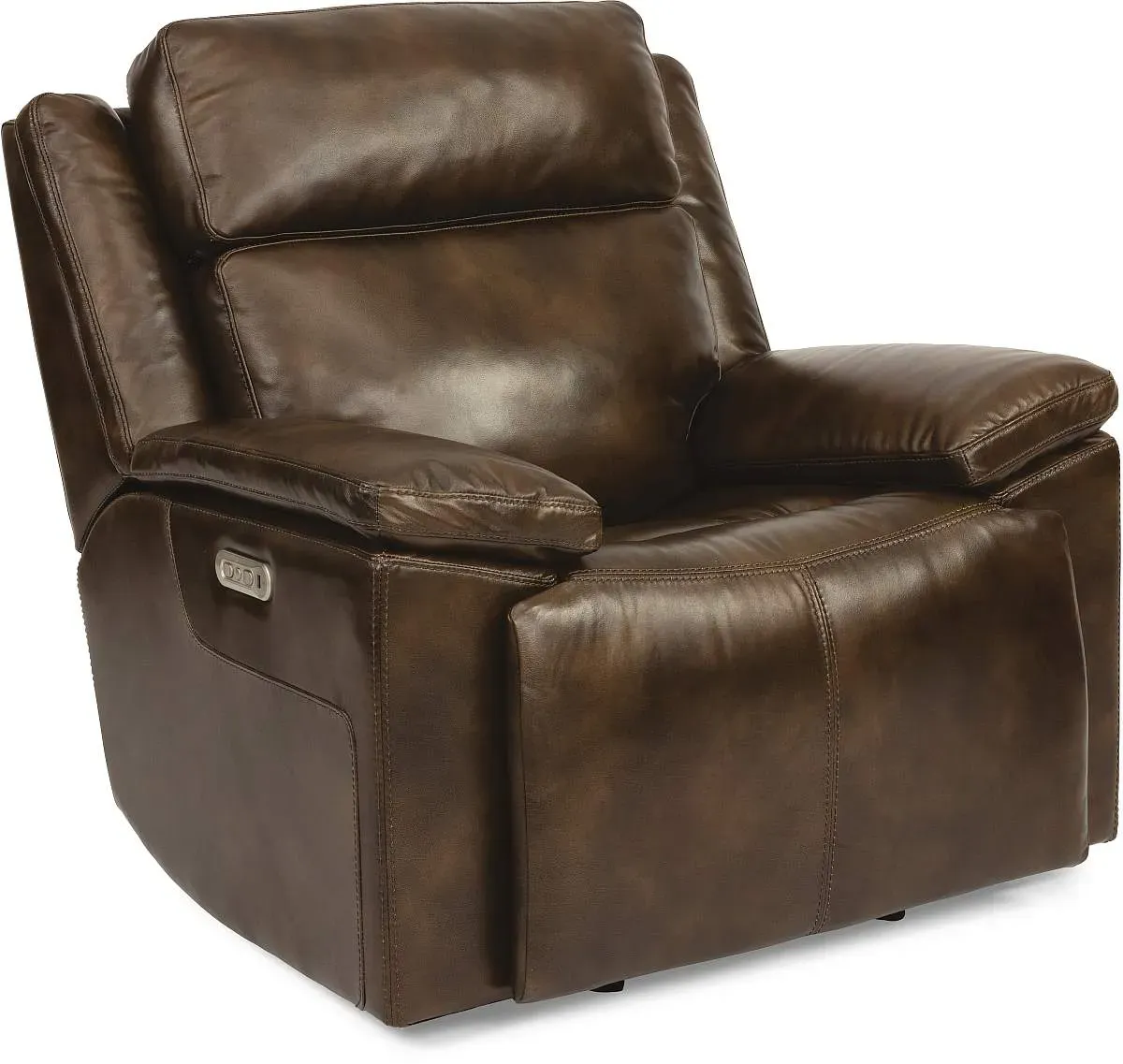 Flexsteel® Chance Brown Power Gliding Recliner with Power Headrest