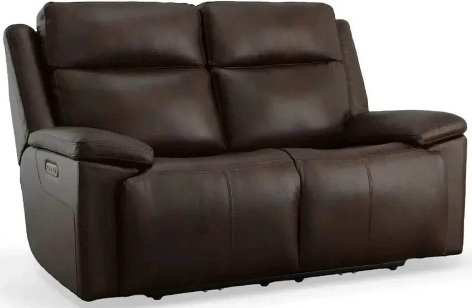 Flexsteel® Chance Brown Power Reclining Loveseat with Power Headrests