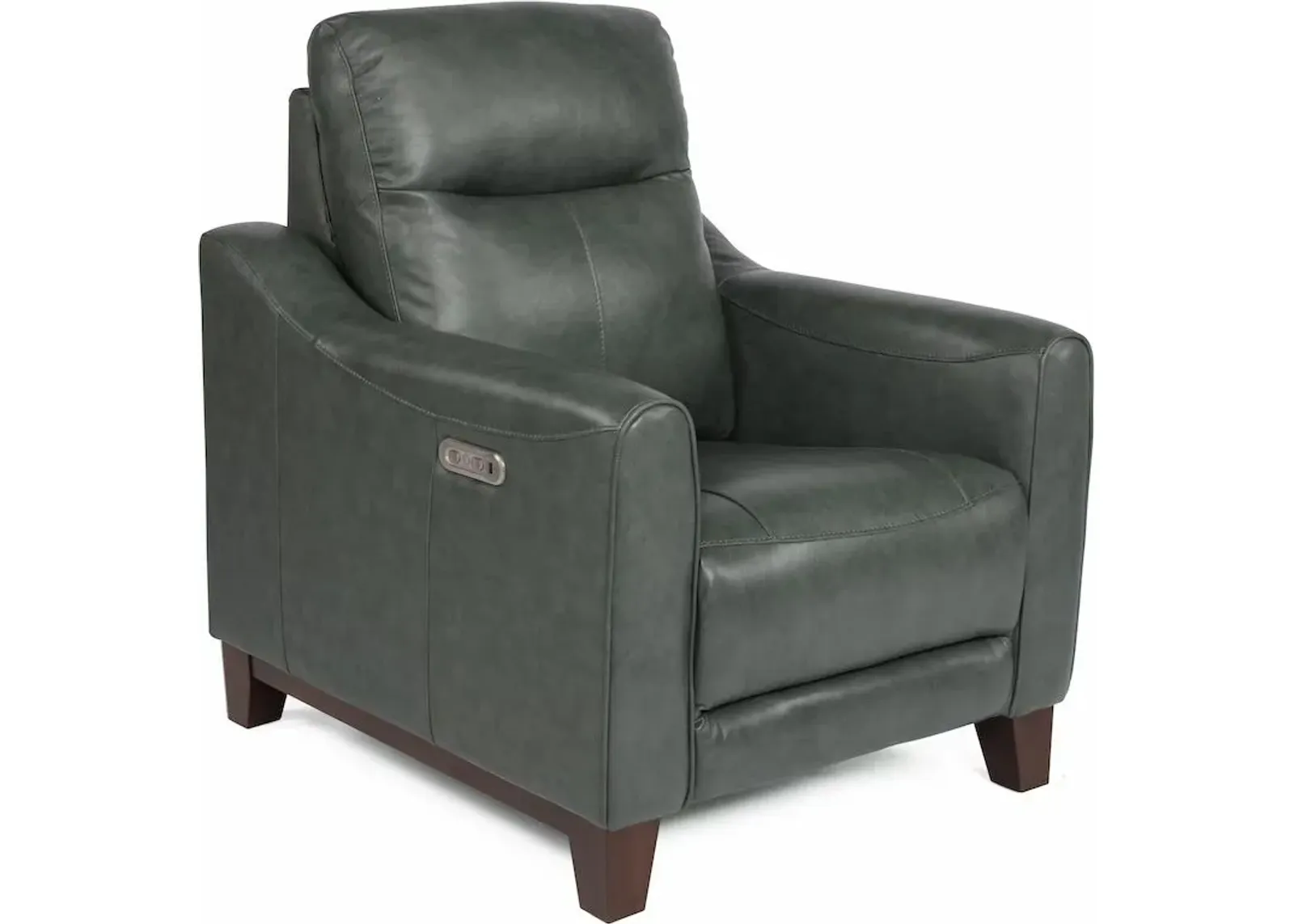 Flexsteel® Forte Gray Power Recliner with Power Headrest