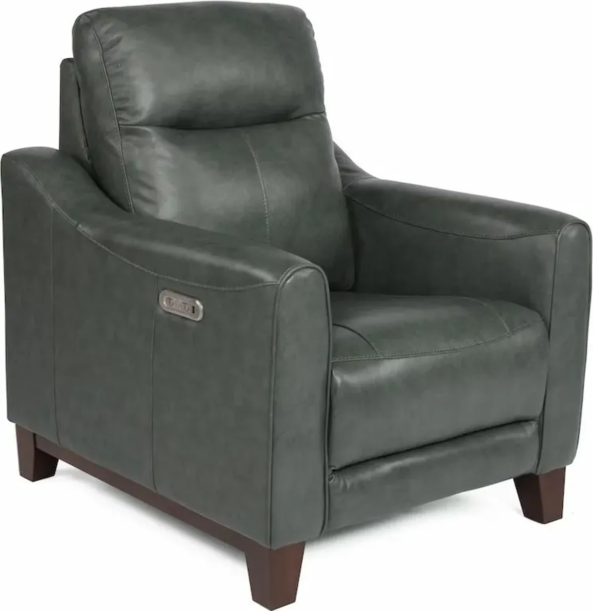 Flexsteel® Forte Gray Power Recliner with Power Headrest