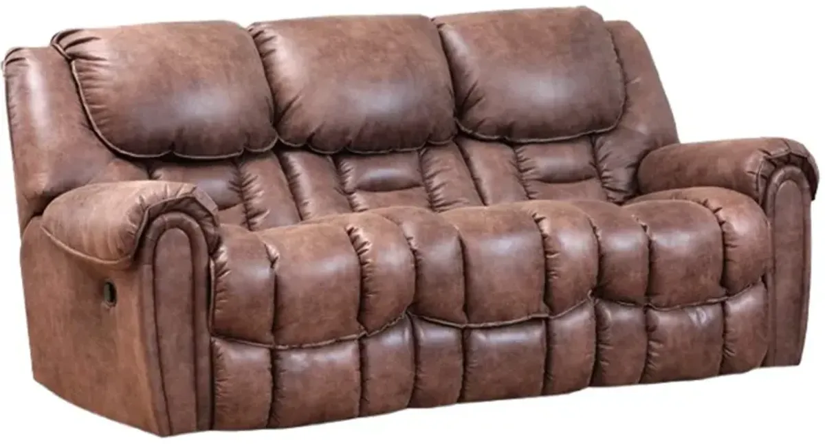 HomeStretch Del Mar Mocha Double Reclining Power Sofa