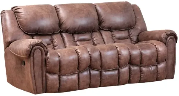 HomeStretch Del Mar Mocha Double Reclining Power Sofa