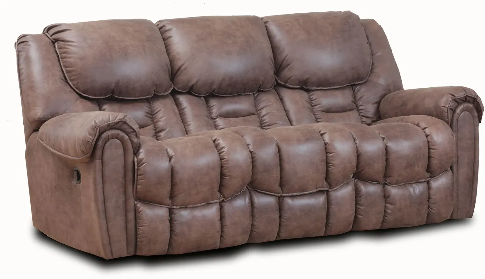 HomeStretch Del Mar Mocha Double Reclining Power Sofa