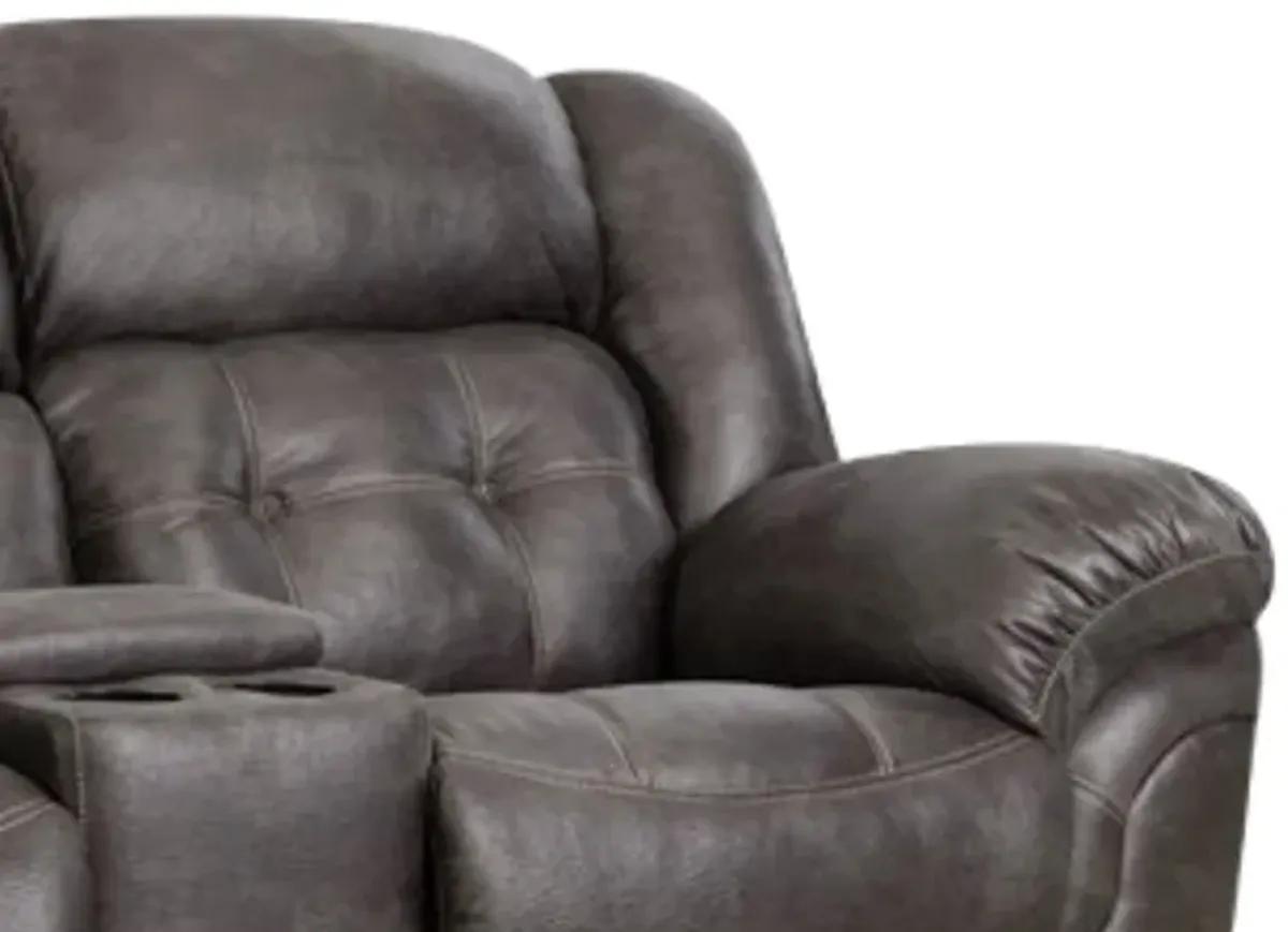 HomeStretch Frontier Charcoal Manual Reclining Loveseat