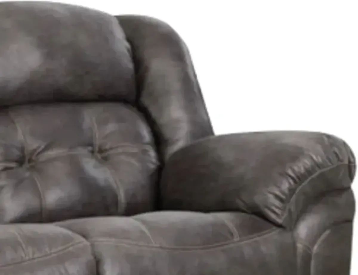 HomeStretch Frontier Charcoal Double Manual Reclining Sofa