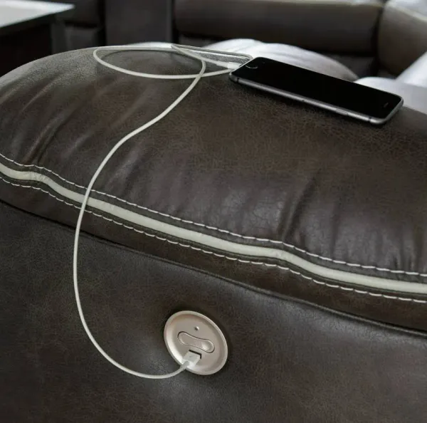 Signature Design by Ashley® Kincord 2-Piece Midnight Right-Arm Facing Power Reclining Sectional