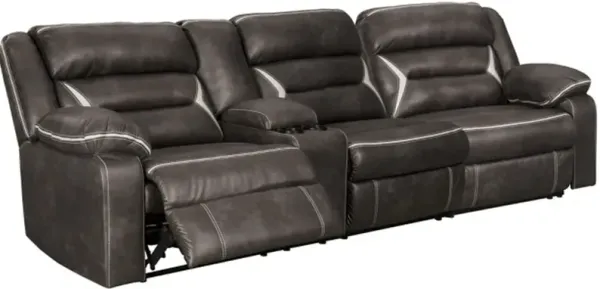 Signature Design by Ashley® Kincord 2-Piece Midnight Right-Arm Facing Power Reclining Sectional