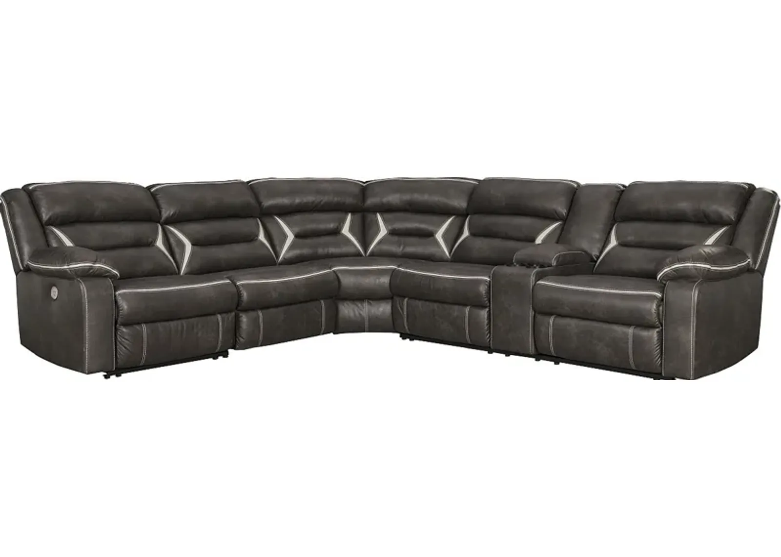 Signature Design by Ashley® Kincord 5-Piece Midnight Power Reclining Sectional