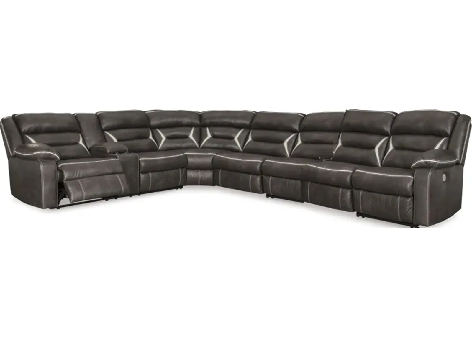 Signature Design by Ashley® Kincord 6-Piece Midnight Power Reclining Sectional