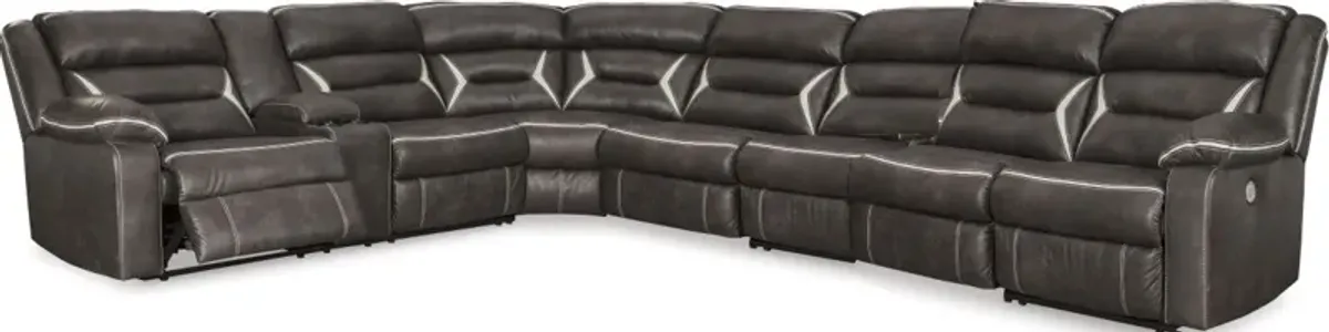 Signature Design by Ashley® Kincord 6-Piece Midnight Power Reclining Sectional