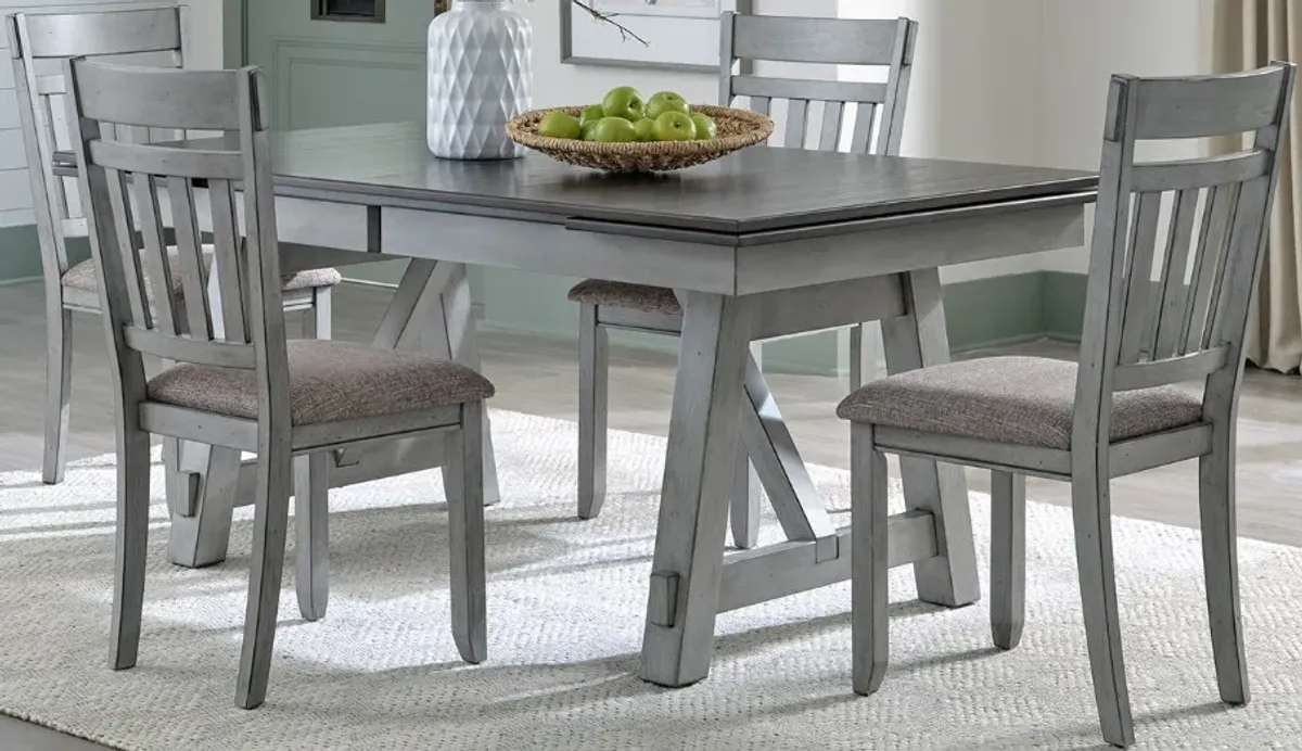 Liberty Newport 5-Piece Grey/Smokey Grey Dining Table Set