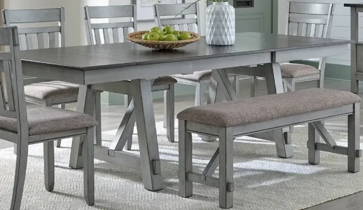 Liberty Furniture Newport 6-Piece Grey/Smokey Grey Dining Table Set