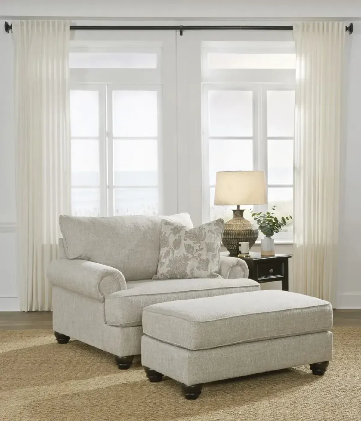Benchcraft® Asanti Fog Ottoman