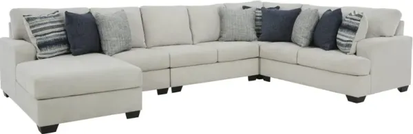 Benchcraft® Lowder 4-Piece Stone U-Shape Sectional with Chaise
