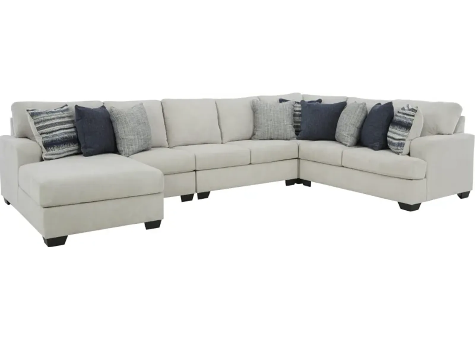 Benchcraft® Lowder 4-Piece Stone Sectional with Chaise