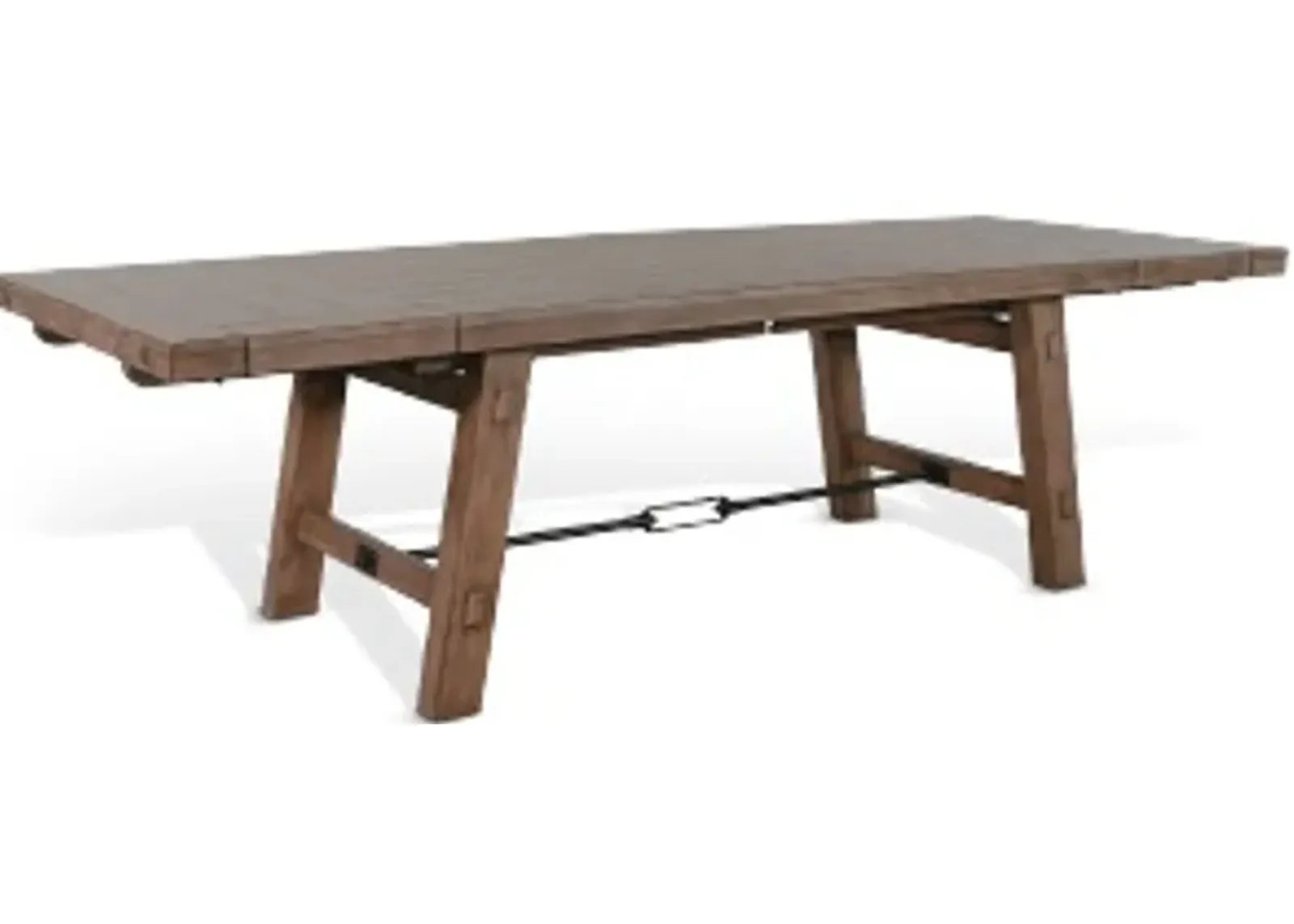 Sunny Designs Buckskin Brown Dining Table with Two Extension Leafs