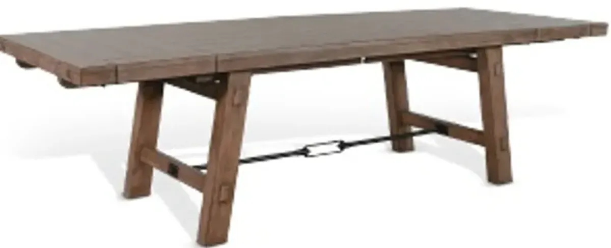 Sunny Designs Buckskin Brown Dining Table with Two Extension Leafs