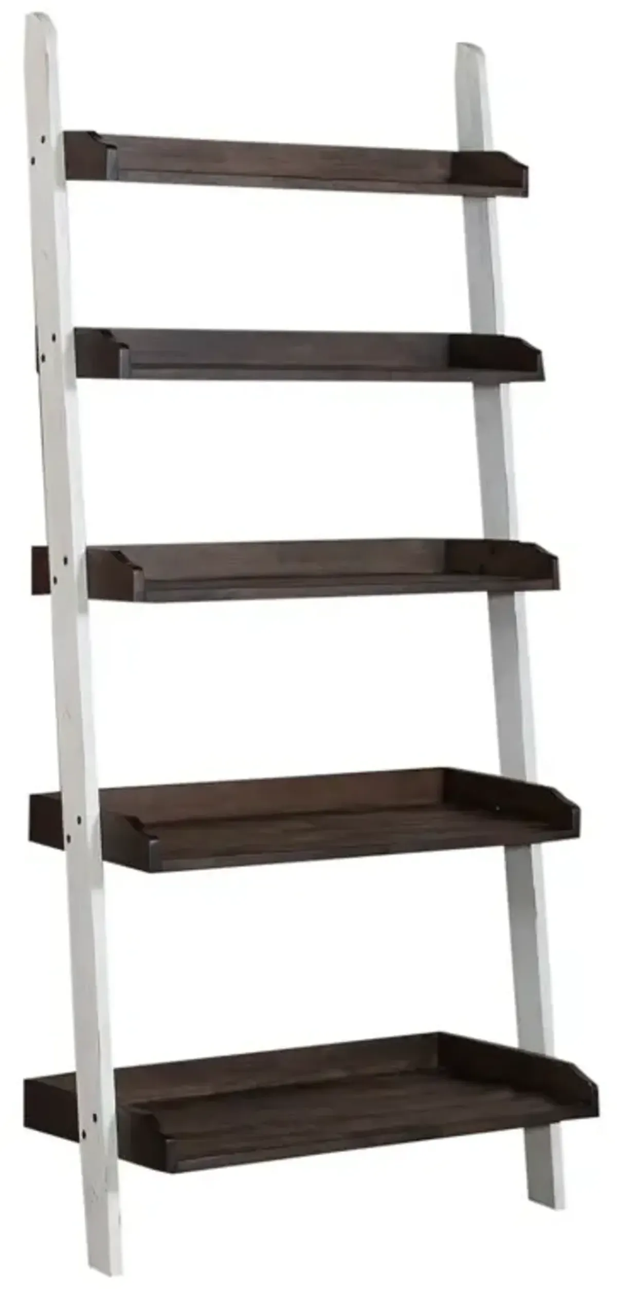 Liberty Furniture Farmhouse Two Tone Leaning Bookcase