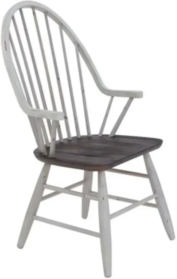 Liberty Furniture Farmhouse Windsor Back Arm Chair - Set of 2