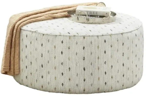 Fusion Furniture Palm Beach Iron Hedda Desert White Cocktail Ottoman