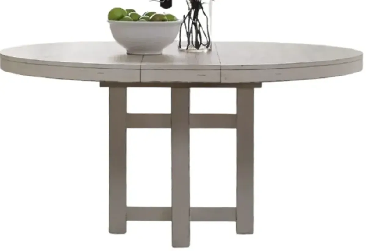 Liberty Furniture Backroads Weathered White Dining Table with Parchment Brown Base