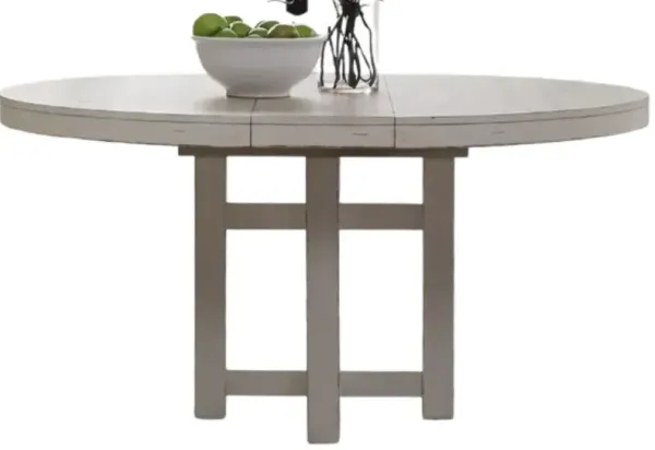 Liberty Furniture Backroads Weathered White Dining Table with Parchment Brown Base