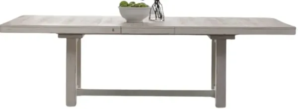 Liberty Furniture Backroads Weathered White Rectangular Dining Table with Parchment Brown Base