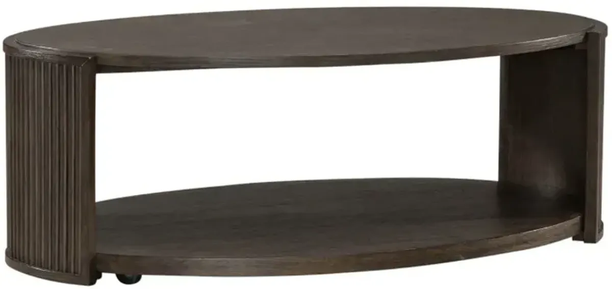 Liberty Furniture City View Coffee Bean Oval Cocktail Table