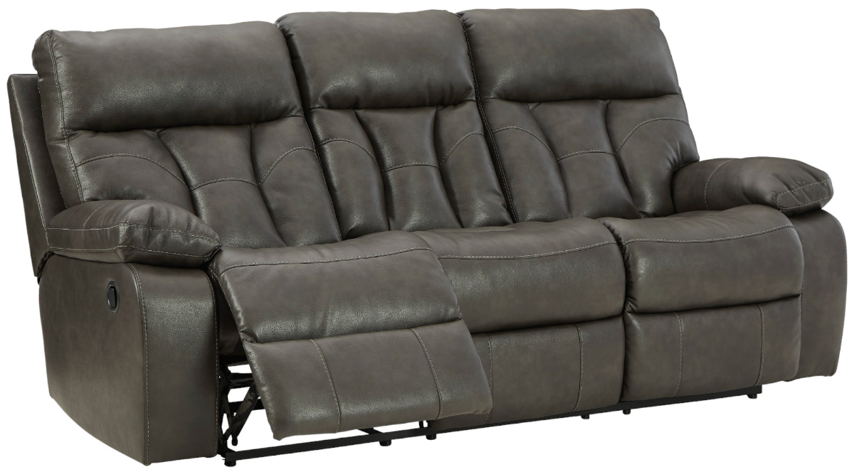 Signature Design by Ashley® Willamen Quarry Reclining Sofa with Drop Down Table