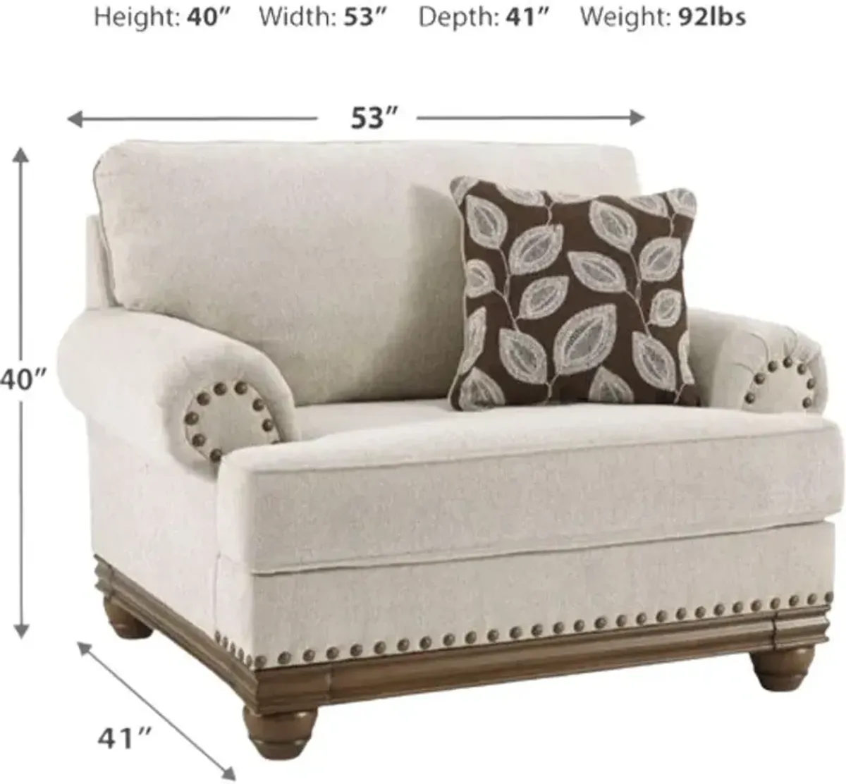 Signature Design by Ashley® Harleson Wheat Chair and a Half