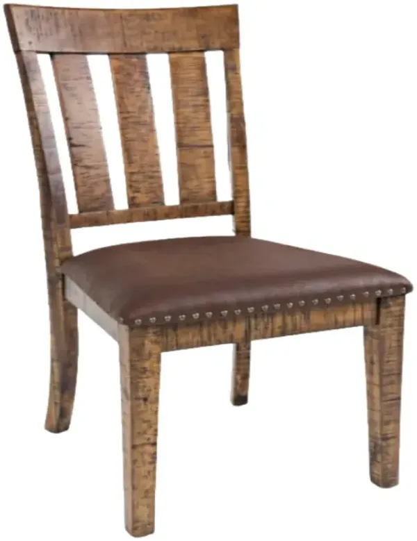 Jofran Inc. Cannon Valley  Brown Slat Back Dining Chair
