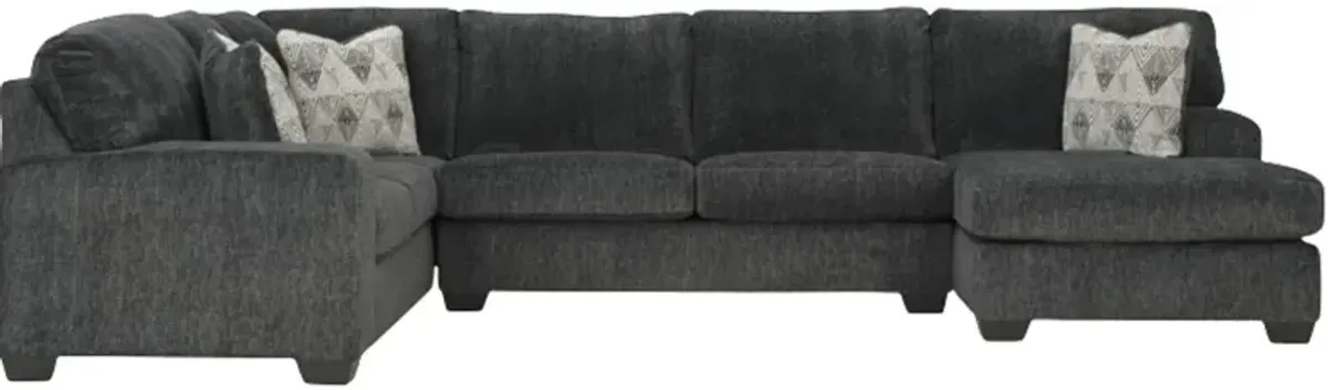 Signature Design by Ashley® Hollyview 3-Piece Shadow Right-Arm Facing Sectional and Chaise