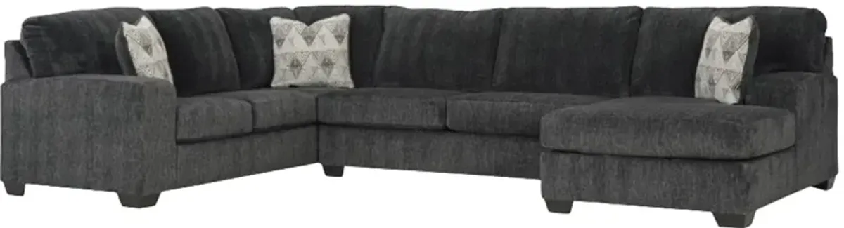 Signature Design by Ashley® Hollyview 3-Piece Shadow Right-Arm Facing Sectional and Chaise